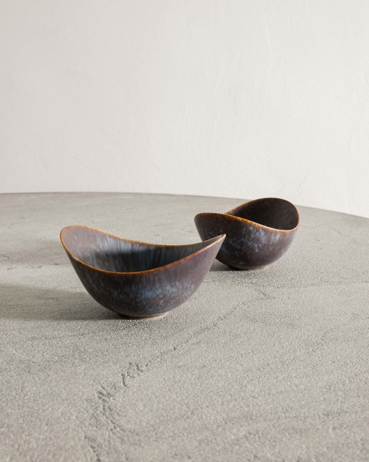 Pair Of Swedish Mid Century Stoneware Ceramic "Aro" Bowls By Gunnar Nylund For Rörstrand, 1950s photo Home Decor