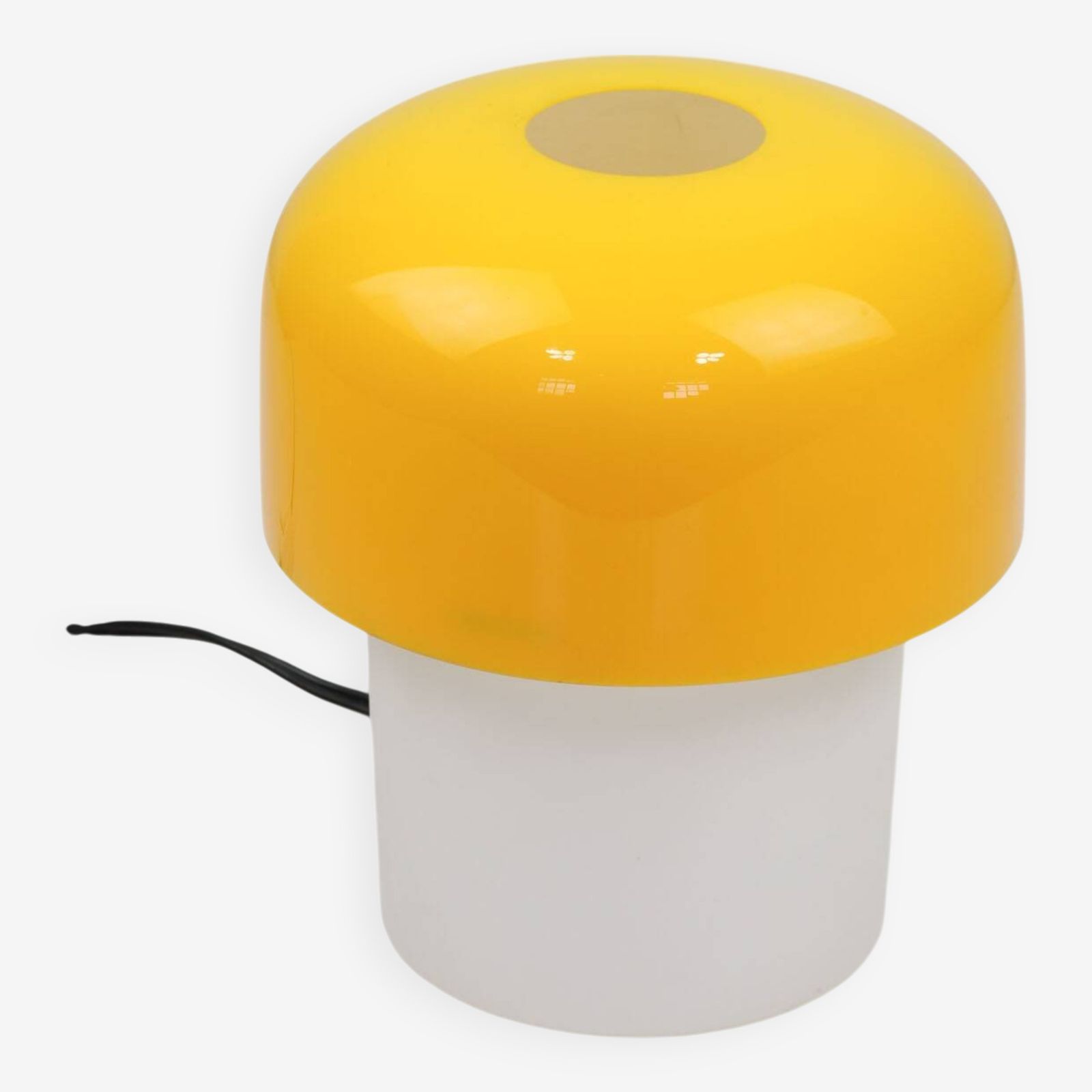 Rare Yellow Mushroom Table Lamp By Luigi Massoni For Guzzini, 1970s