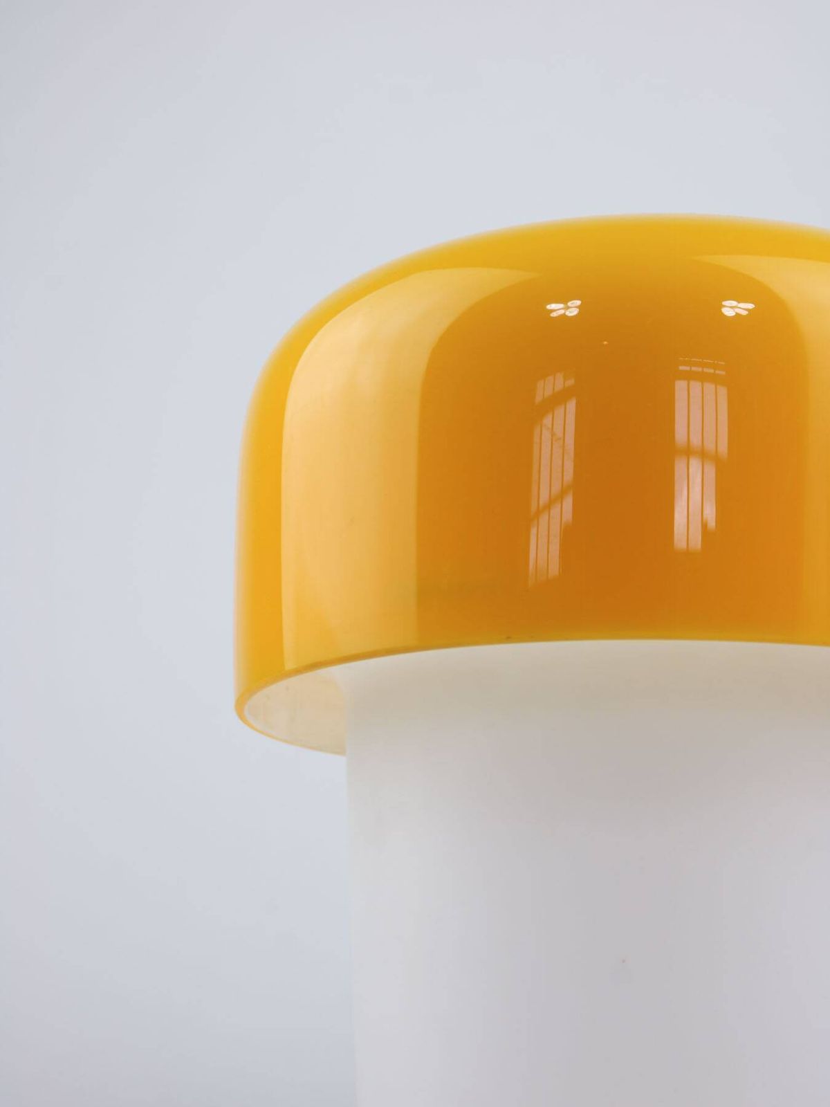 Rare Yellow Mushroom Table Lamp By Luigi Massoni For Guzzini, 1970s photo Lighting