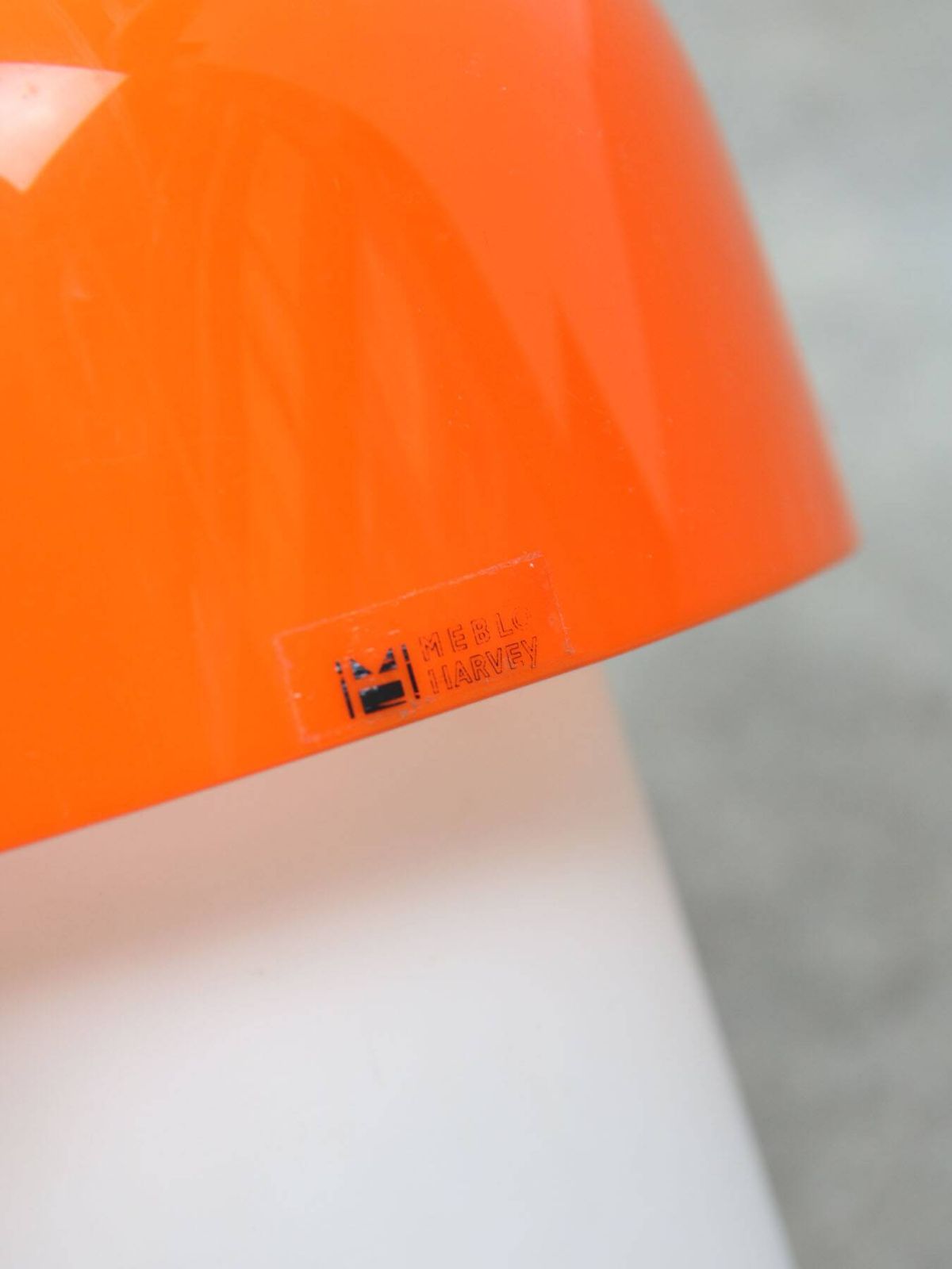 Rare Orange Mushroom Table Lamp By Luigi Massoni For Guzzini, 1970s photo buy