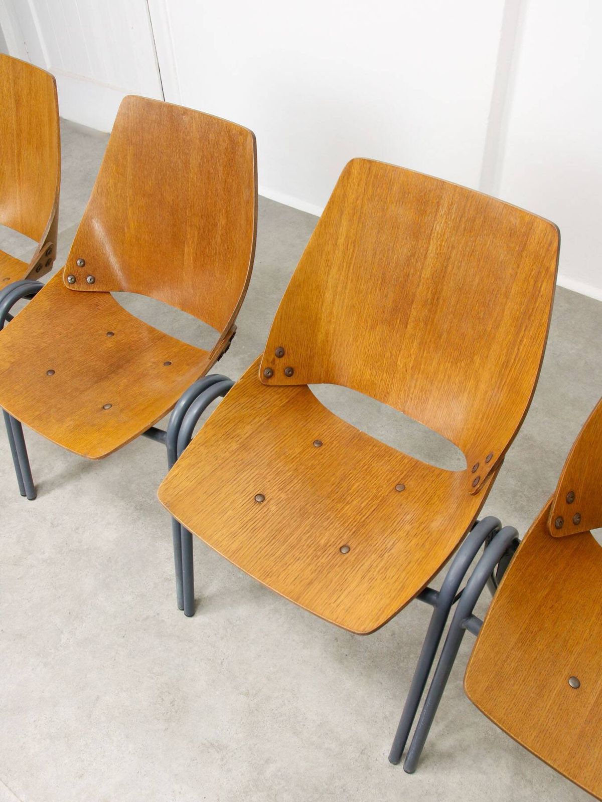 photo for sale Linking Shell Chairs By Niko Kralj For Stol Kamnik, 1970s
