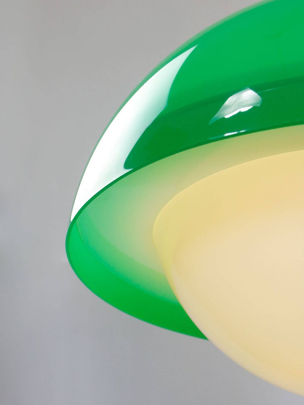 Italian Space Age Pendant In Brass And Acrylic Glass, 1970s photo for sale