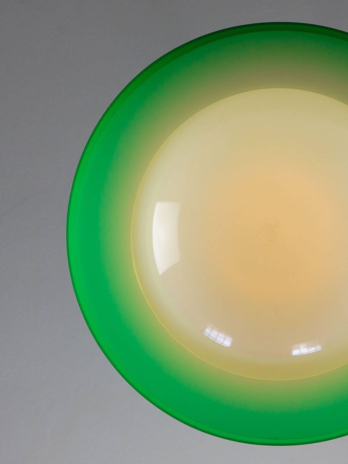 photo for sale Italian Space Age Pendant In Brass And Acrylic Glass, 1970s