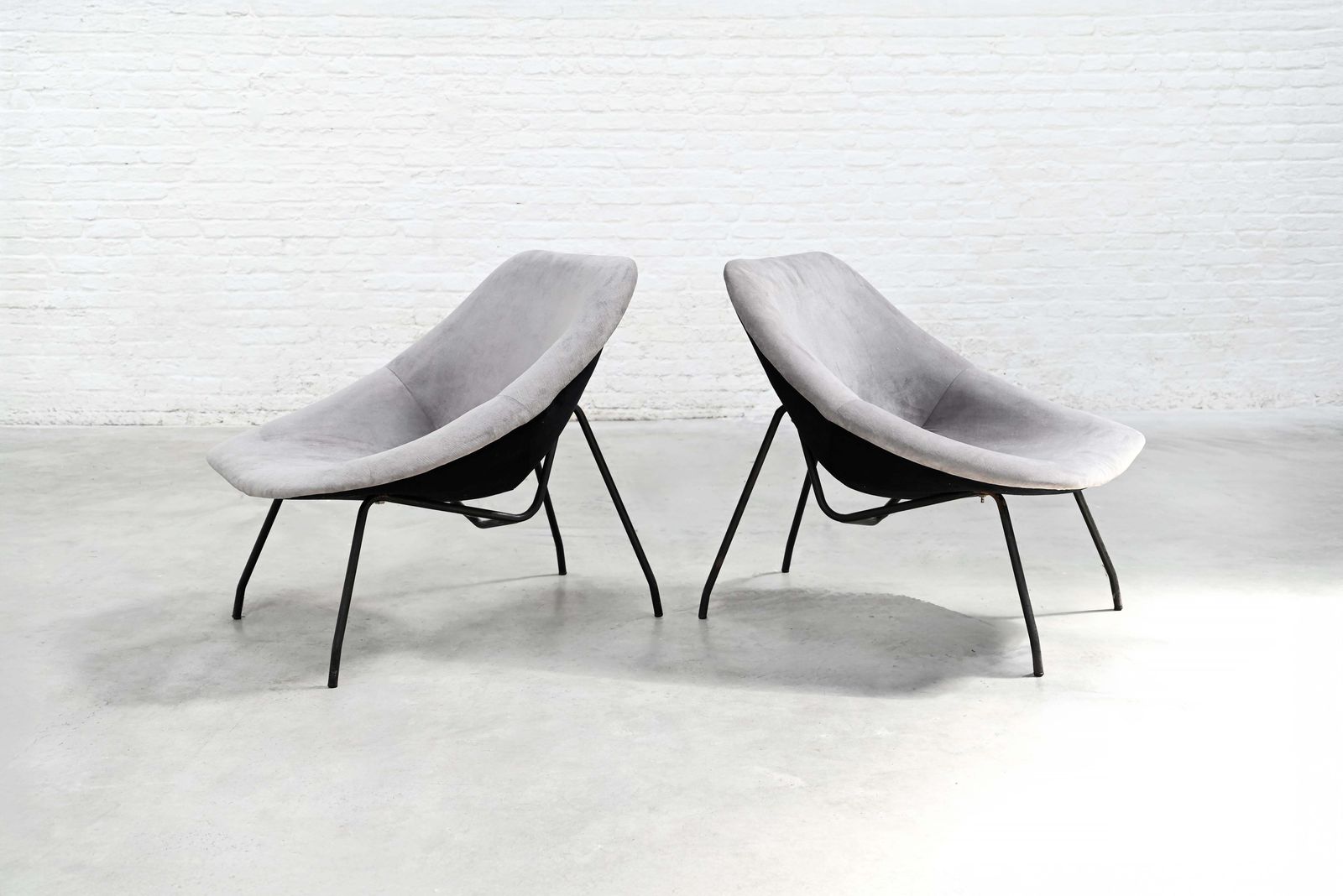 Pair Of 1950's Modernist Lounge Chairs By Gar, France photo 3200.0