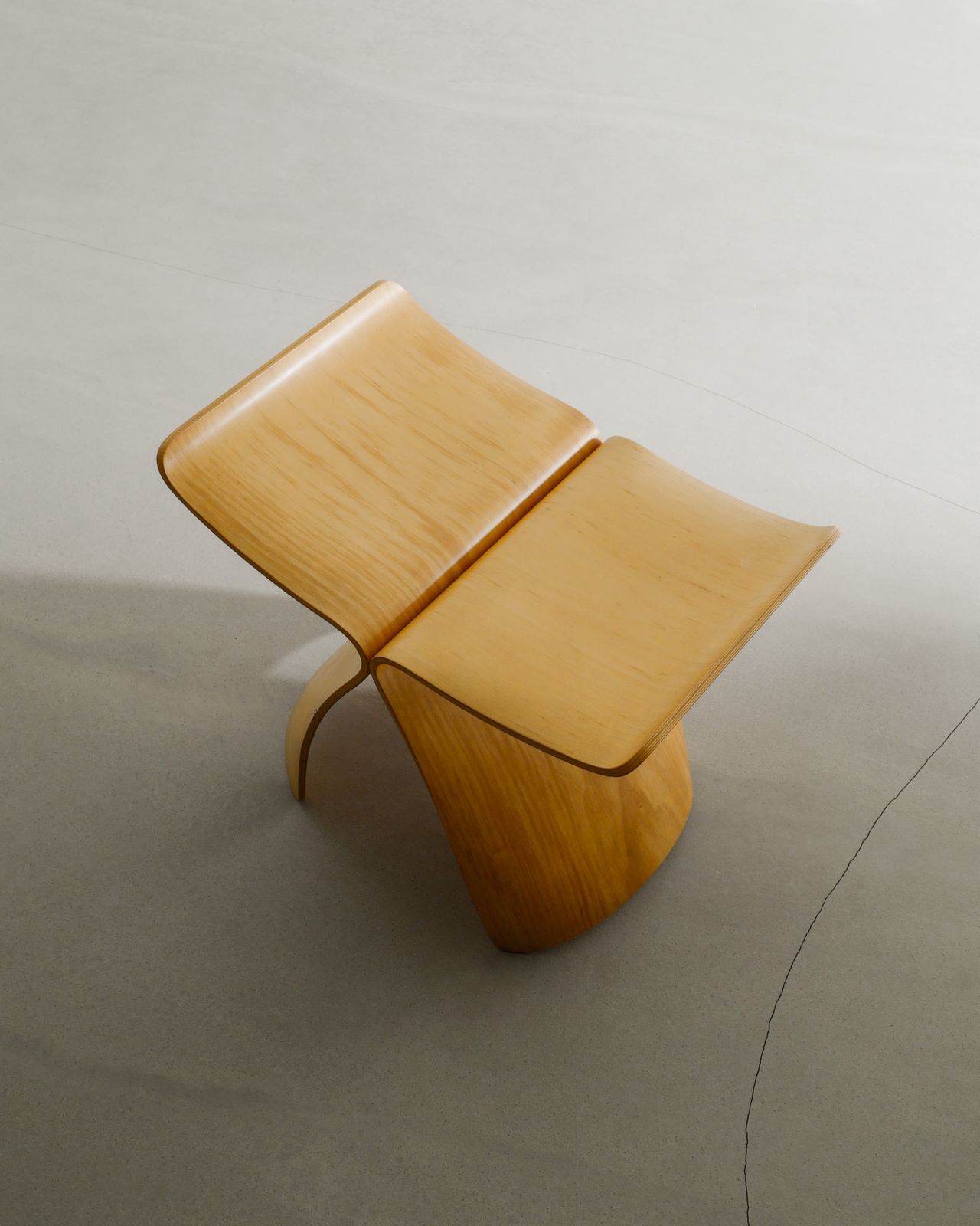 Vintage Japanese Mid Century Wooden "Butterfly" Stool By Sori Yanagi For Tendo Mokko Japan, 1980s photo Furniture