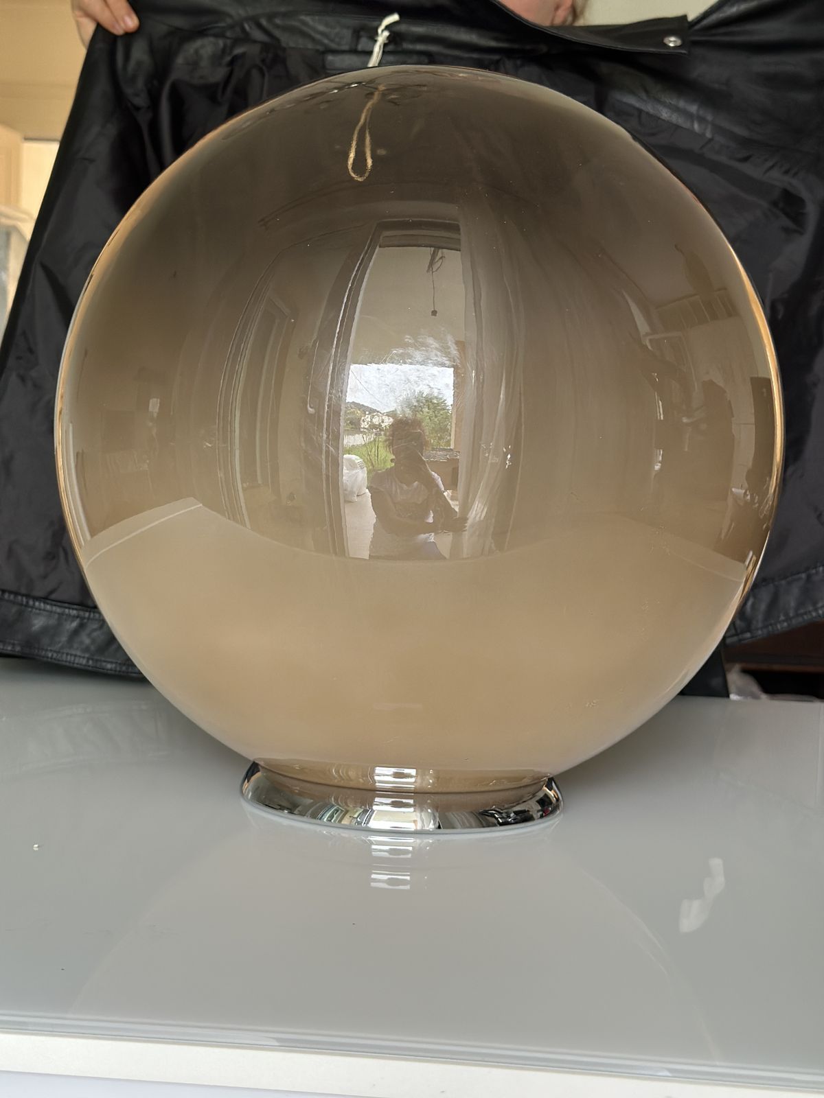 Italian Table Lamp Murano Glass By Simoeng In Varnished Fume' photo for sale