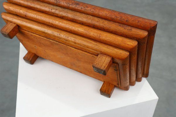 Art Deco Rectangular Planter In Wood, France, 1920 photo vinterior