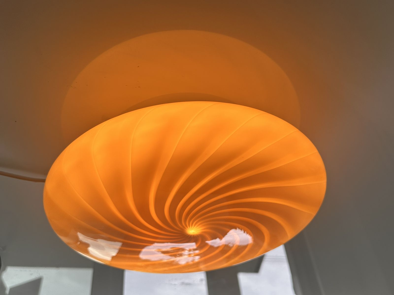 Contemporary Milky White And Beige Swirls Murano Glass Flush Mount Or Wall Sconce photo buy