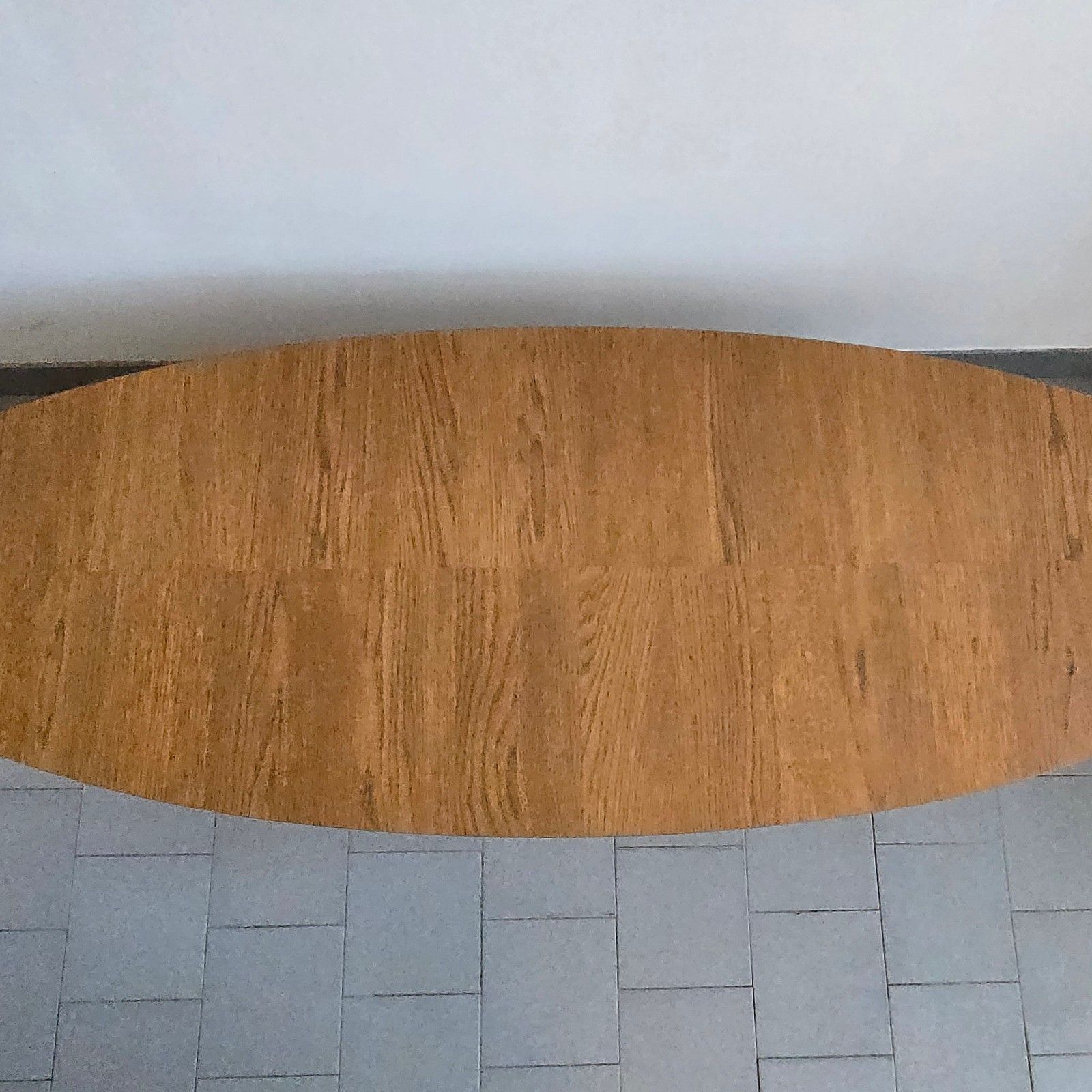 Vintage Scandinavian Surfboard Coffee Table 170cm Long Teak & Walnut 1990 photo vinterior