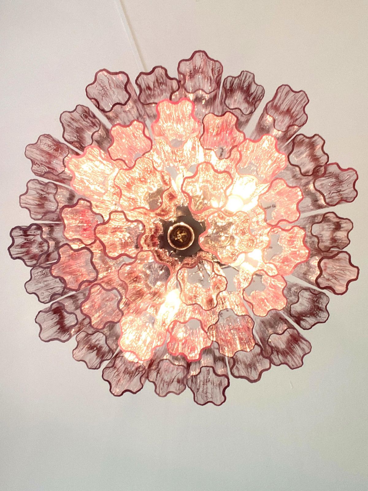 Violet Ametista “Tronchi” Murano Glass Chandelier photo Lighting