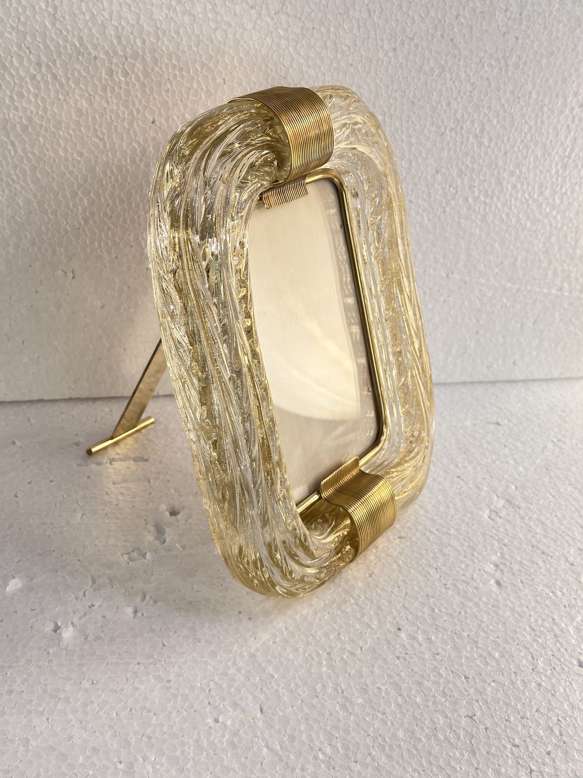 Italian Hand Made Picture Frame Gold Murano Glass photo for sale