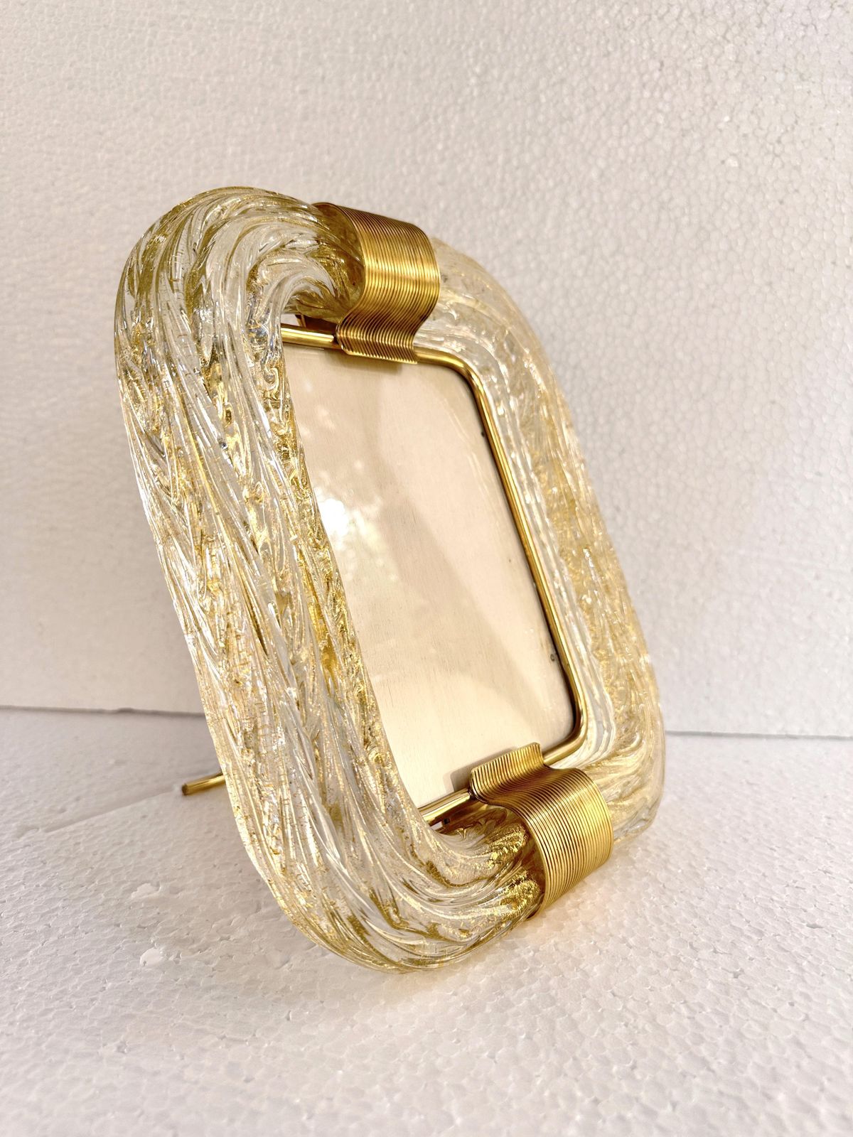 Italian Hand Made Picture Frame Gold Murano Glass photo 2588.0