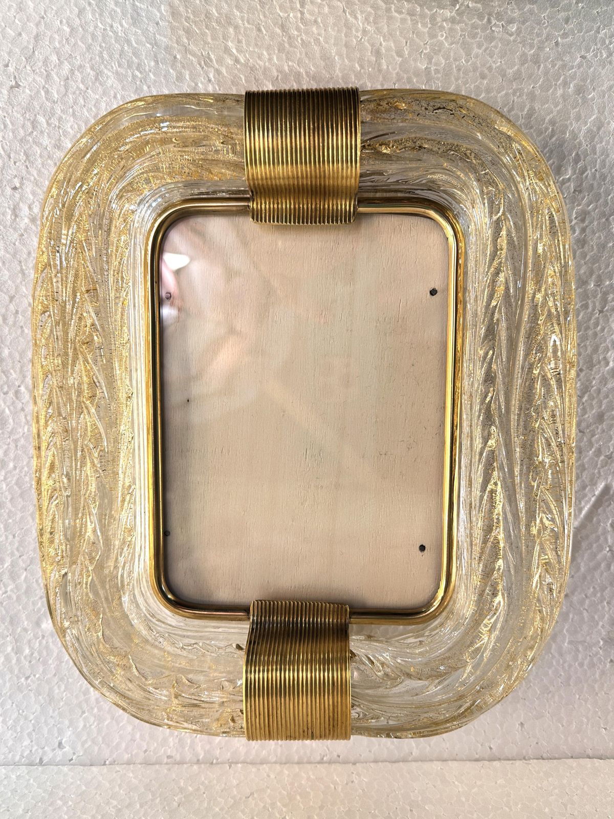 Italian Hand Made Picture Frame Gold Murano Glass