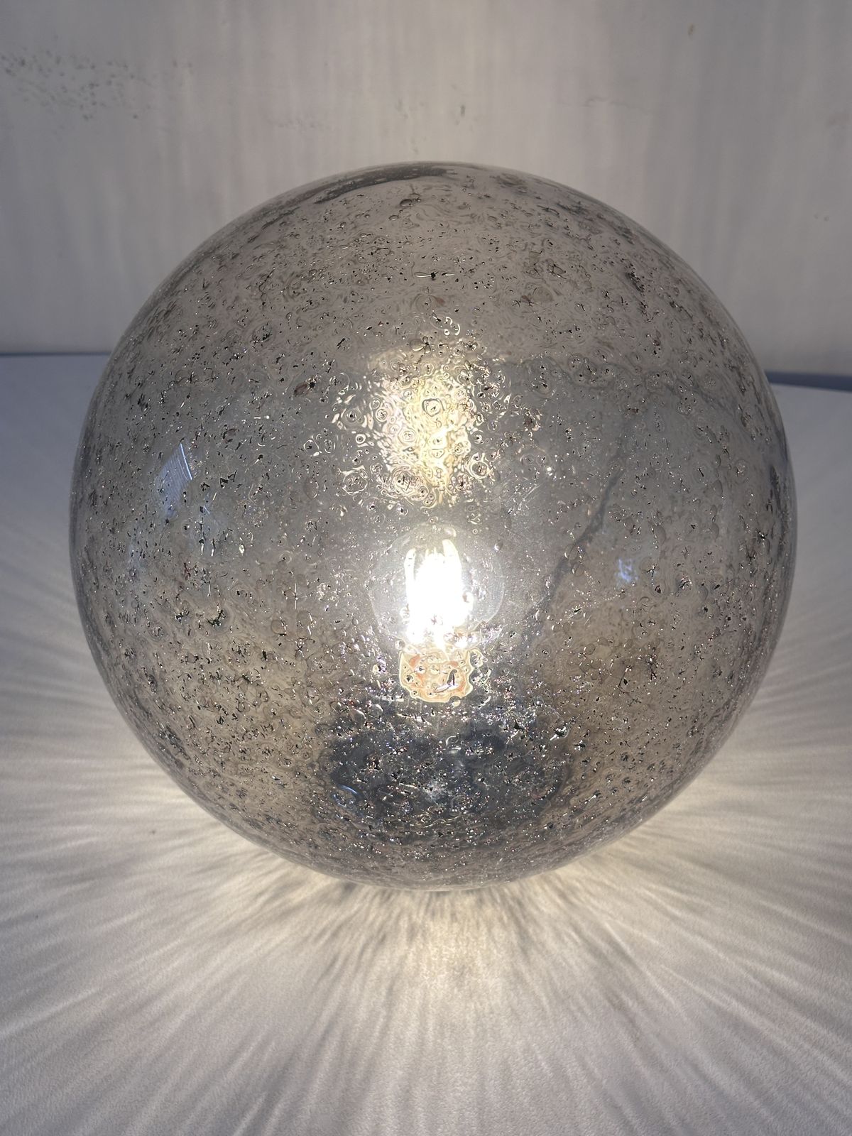 Italian Table Lamp Murano Glass By Simoeng In Clear And Fume' photo vinterior