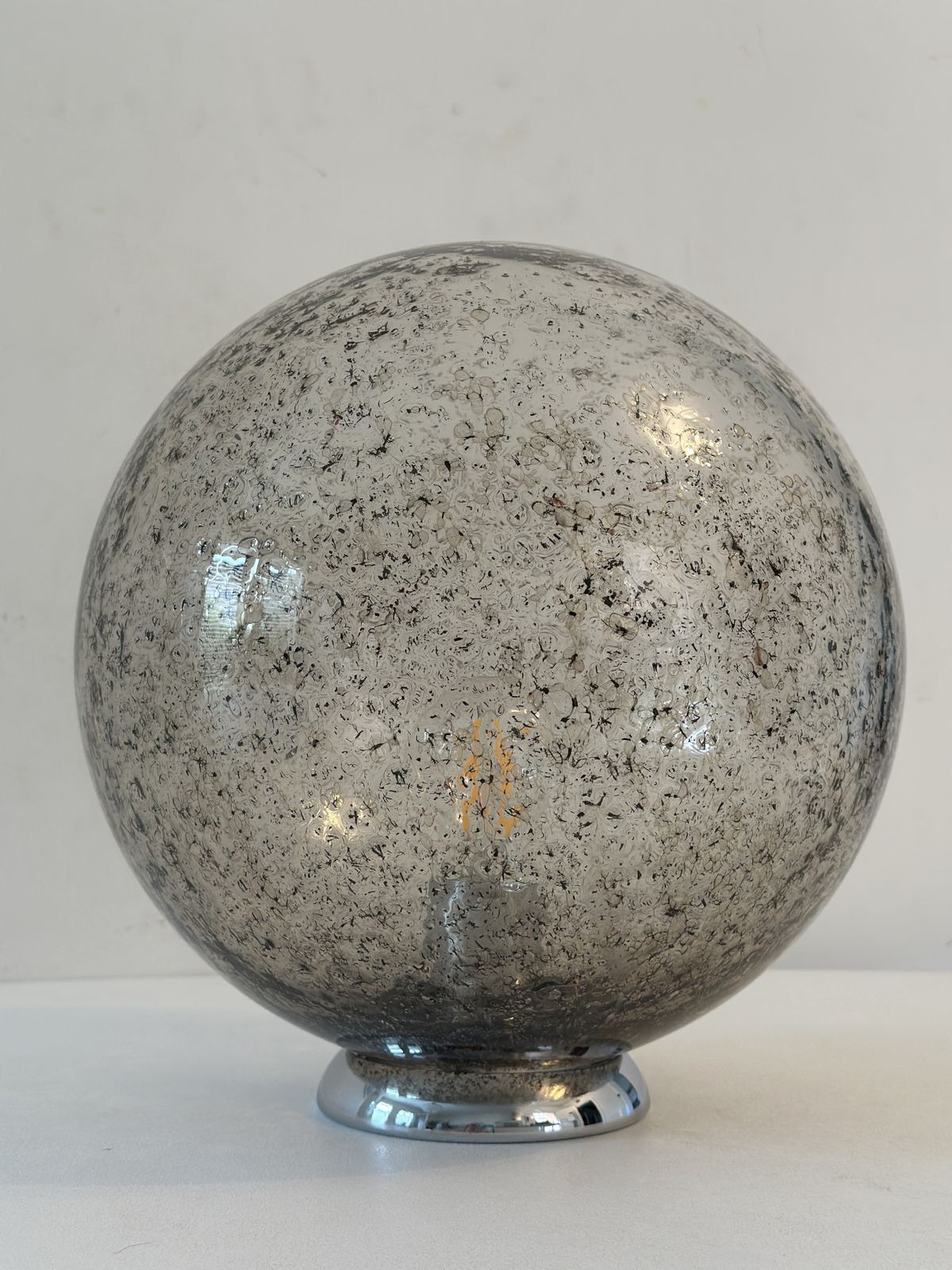 Italian Table Lamp Murano Glass By Simoeng In Clear And Fume' photo vintage