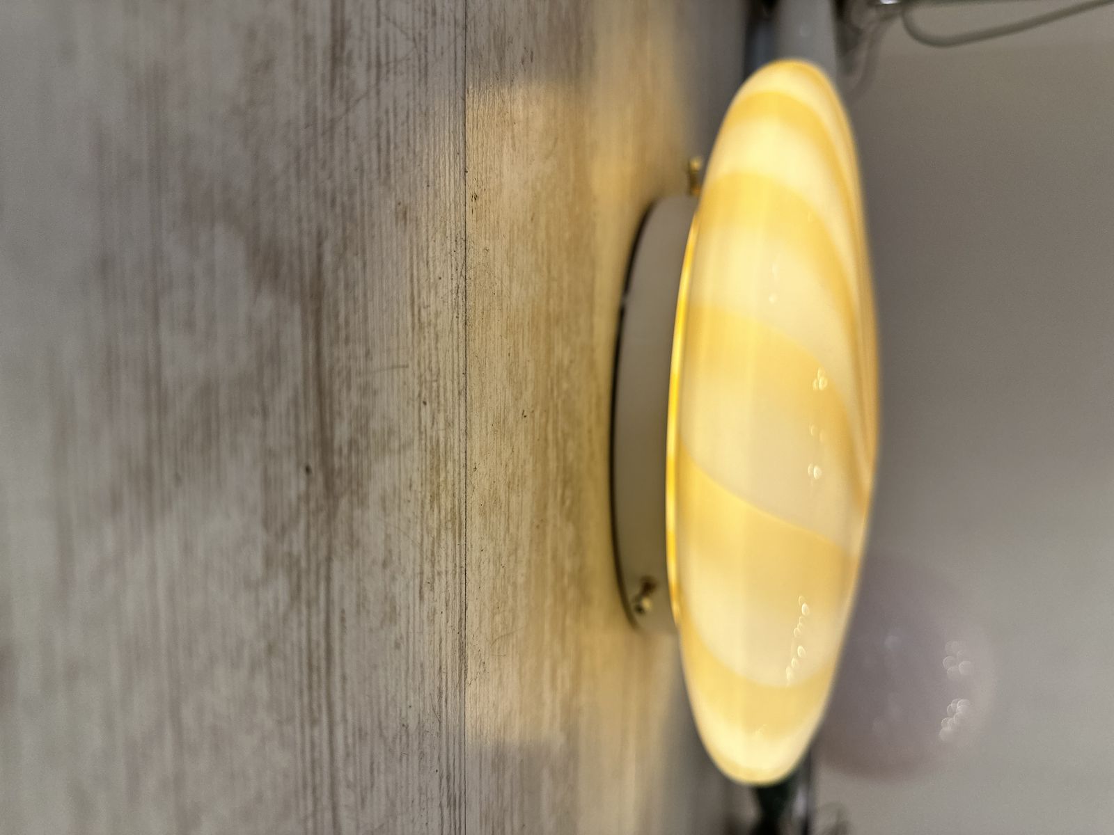 Italian Milky White And Green Swirls Murano Glass Flush Mount Or Wall Sconce photo Lighting