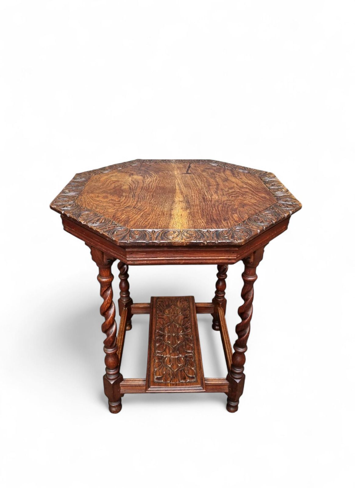 Antique Edwardian Six Sided Top Carving Occasional Table / Free Delivery photo furniture