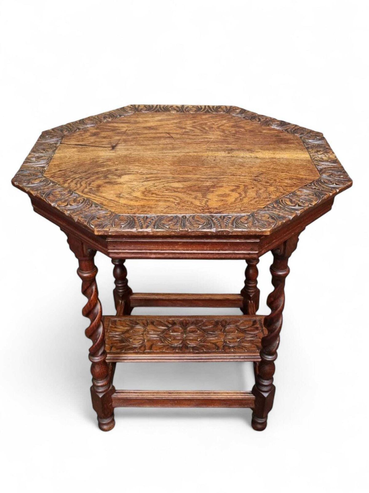 Antique Edwardian Six Sided Top Carving Occasional Table / Free Delivery photo 300.0