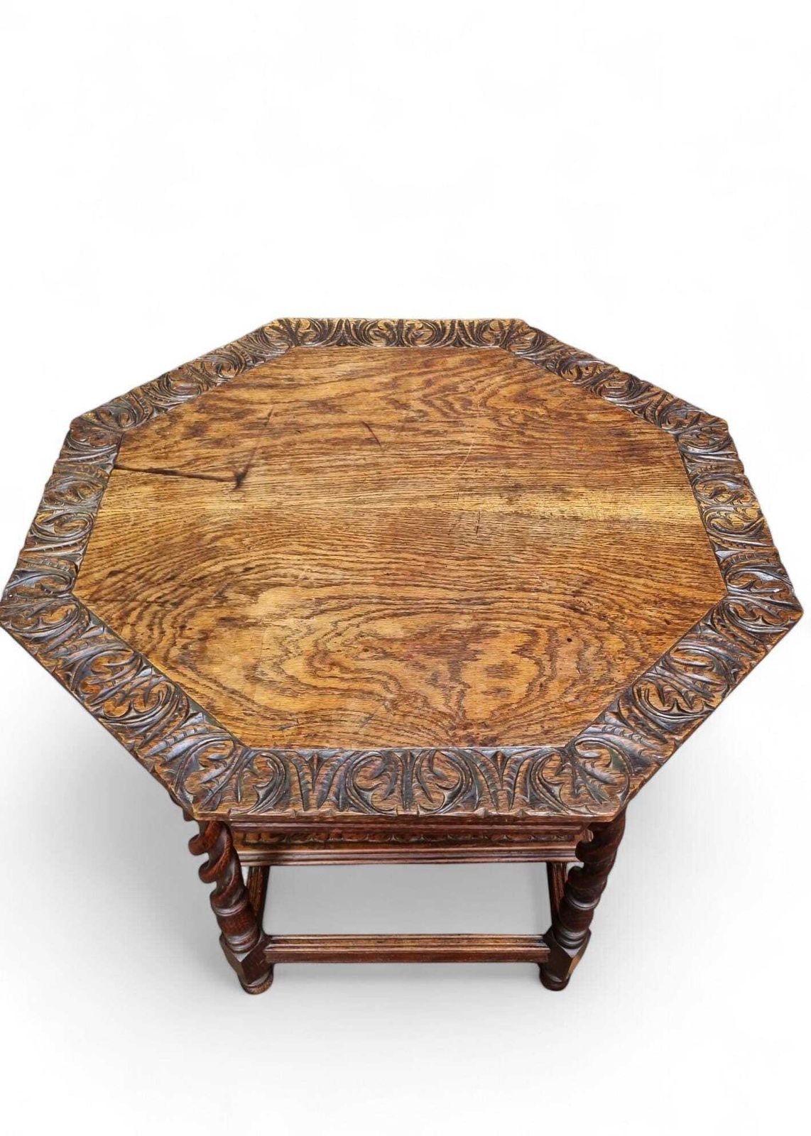 Antique Edwardian Six Sided Top Carving Occasional Table / Free Delivery photo vinterior