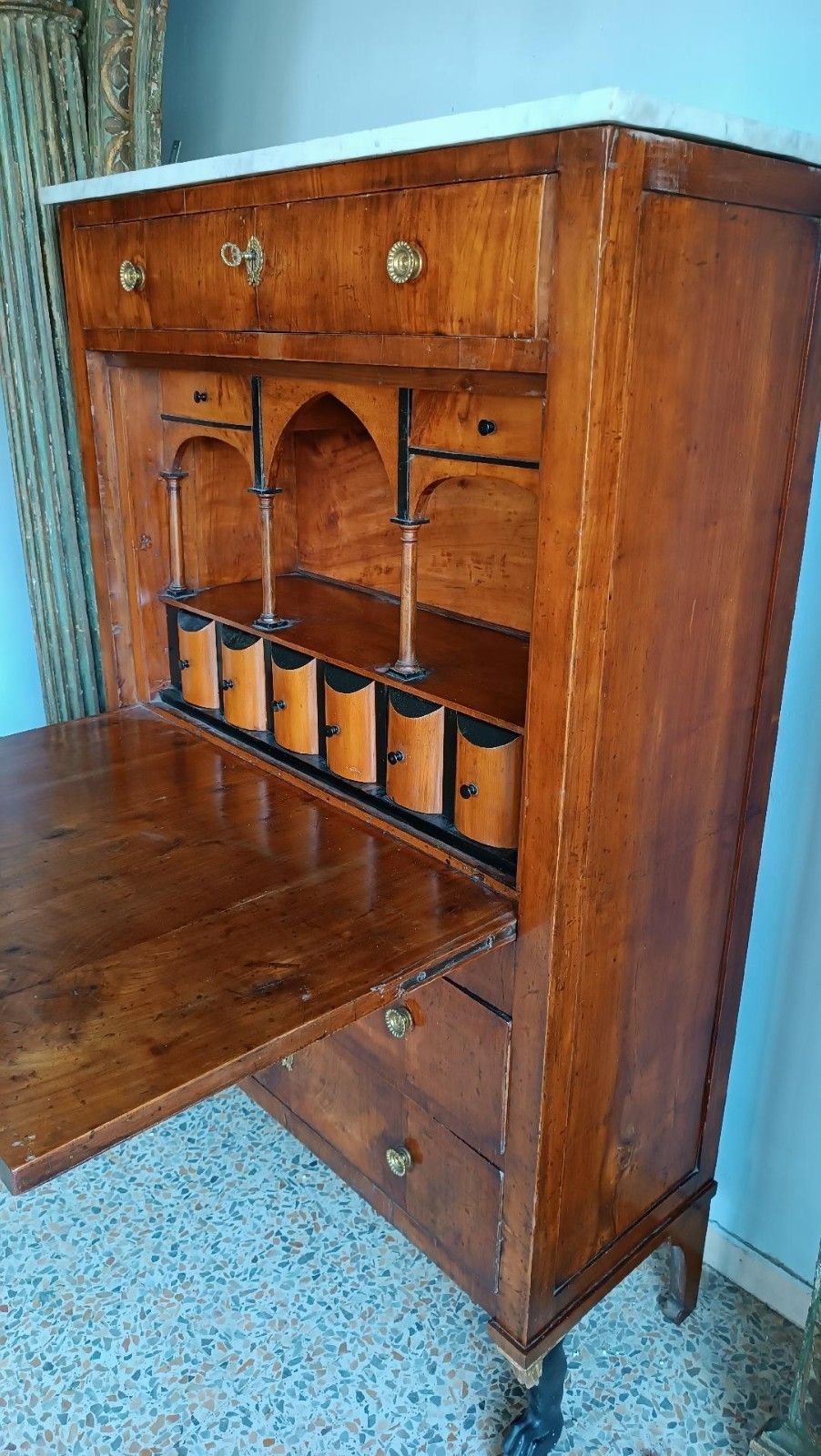 Secretaire Empire Original Early 800 Lucca Tuscany photo furniture