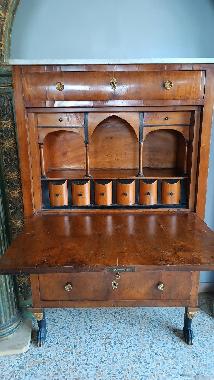 2410.0 Secretaire Empire Original Early 800 Lucca Tuscany photo
