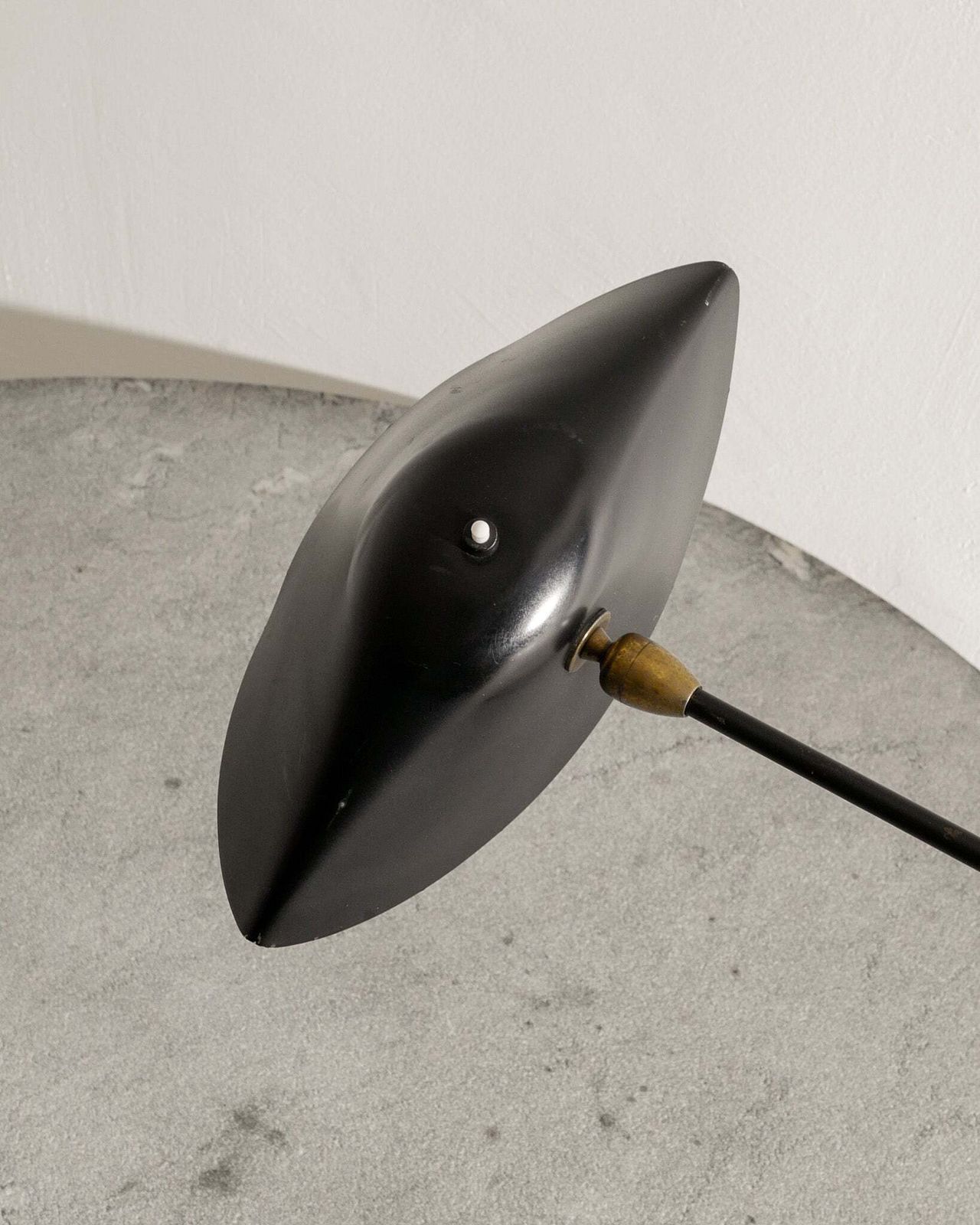 Original French Mid Century Black Agrafée Desk Clip Lamp Serge Mouille, 1950s photo buy