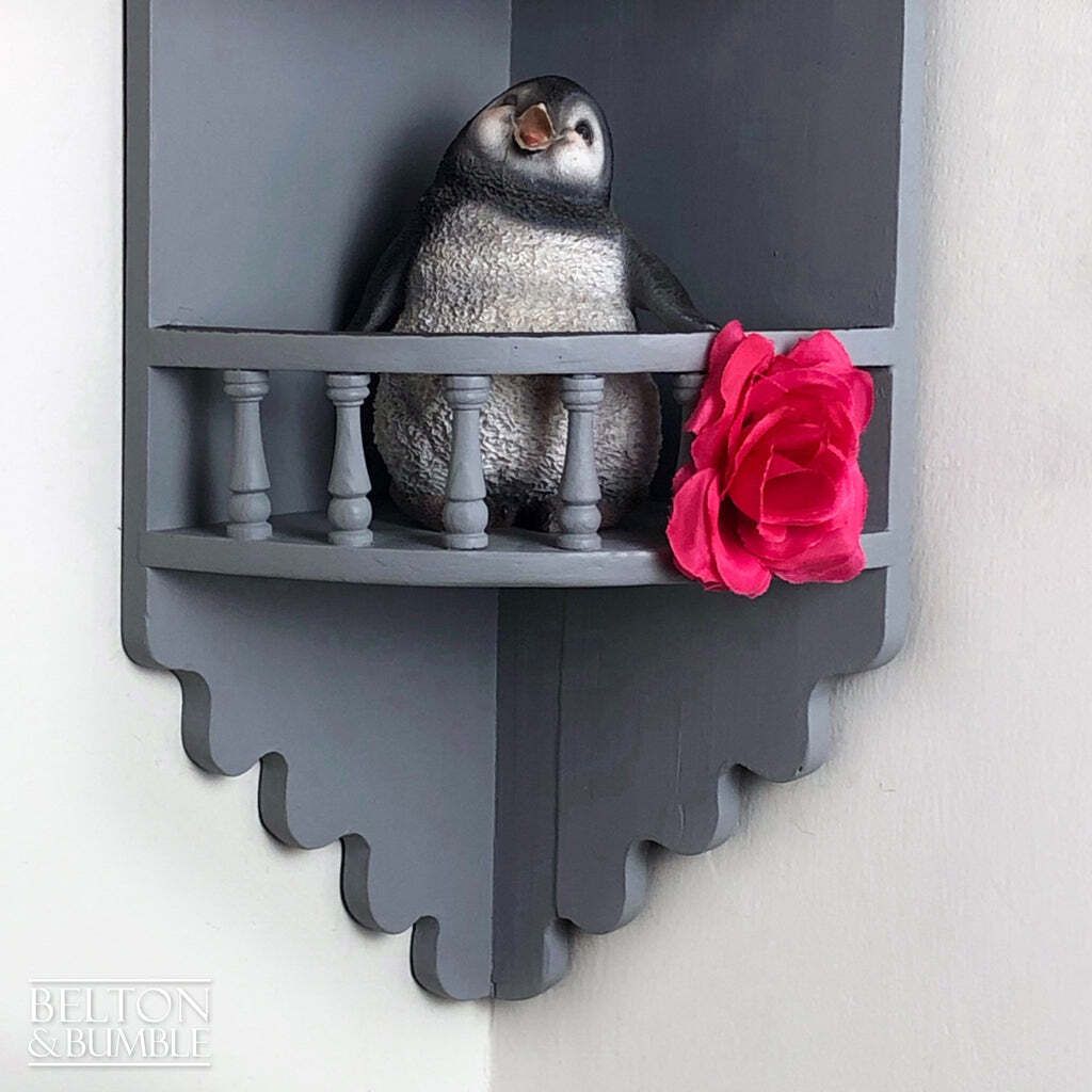 Rustic Decorative Corner Shelving In Grey photo buy