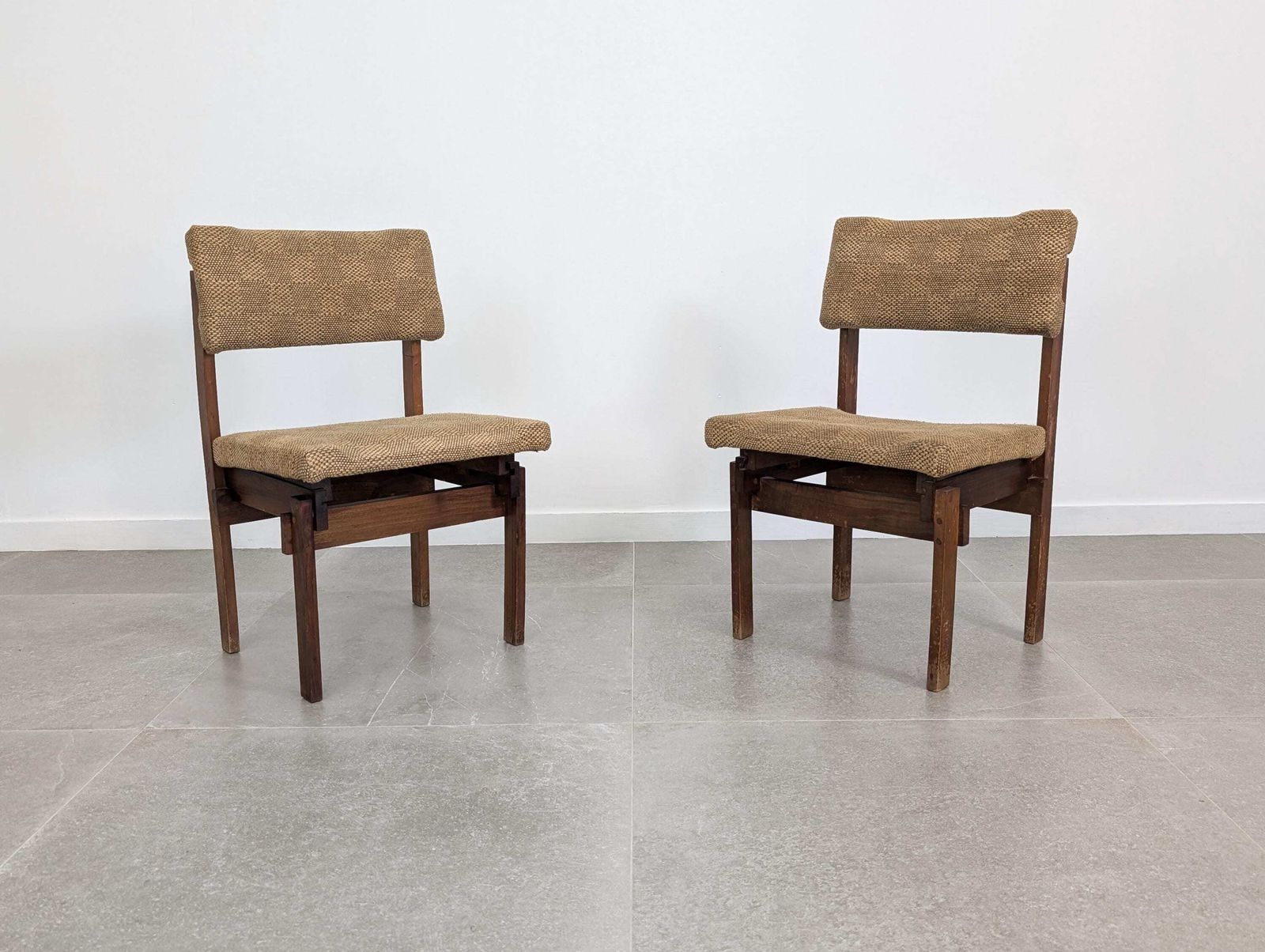 Pair Of Gerrit Rietveld Style Chairs With Adjustable Seat And Back, 1950s photo vinterior