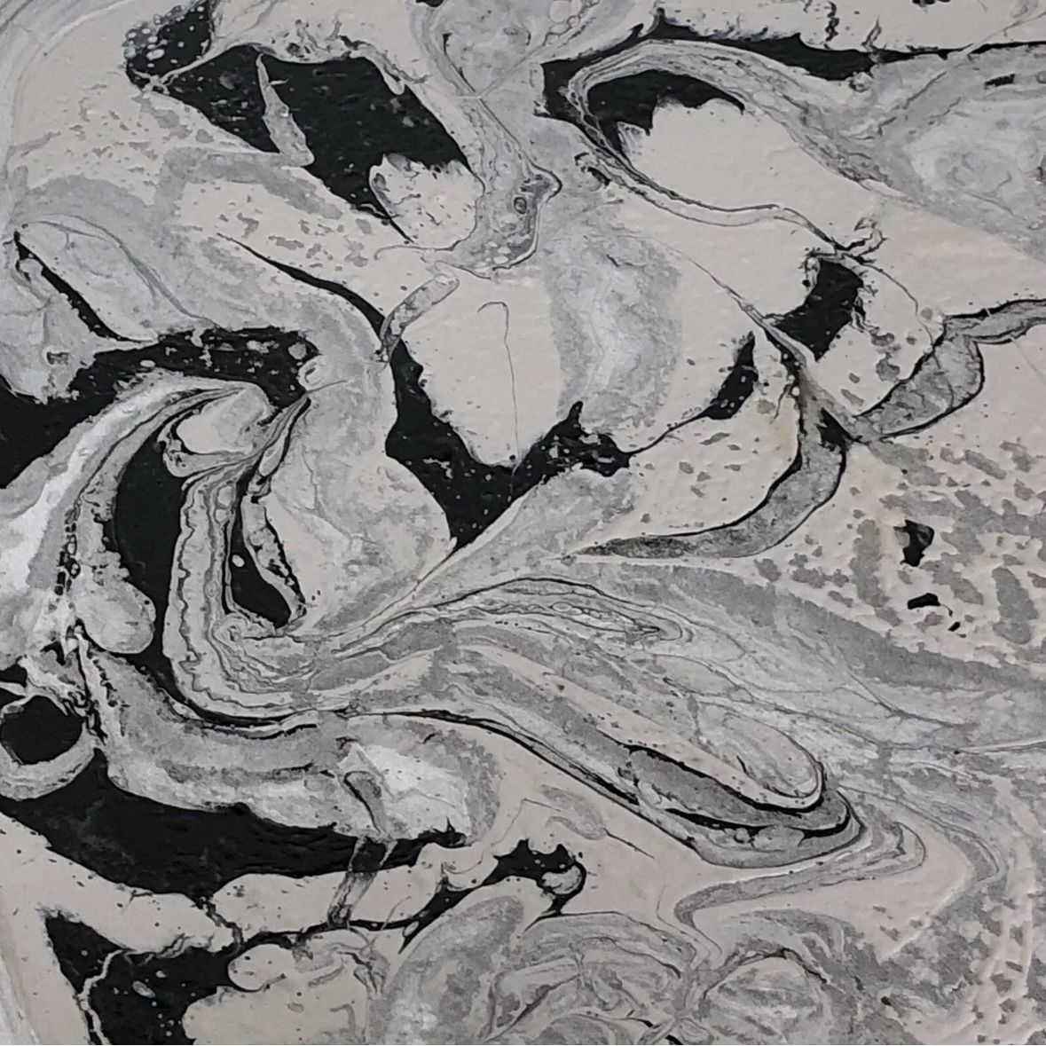 Light Grey And Silver Edged Pie Crust Paint Poured Table With Claw And Ball Feet photo 125.0