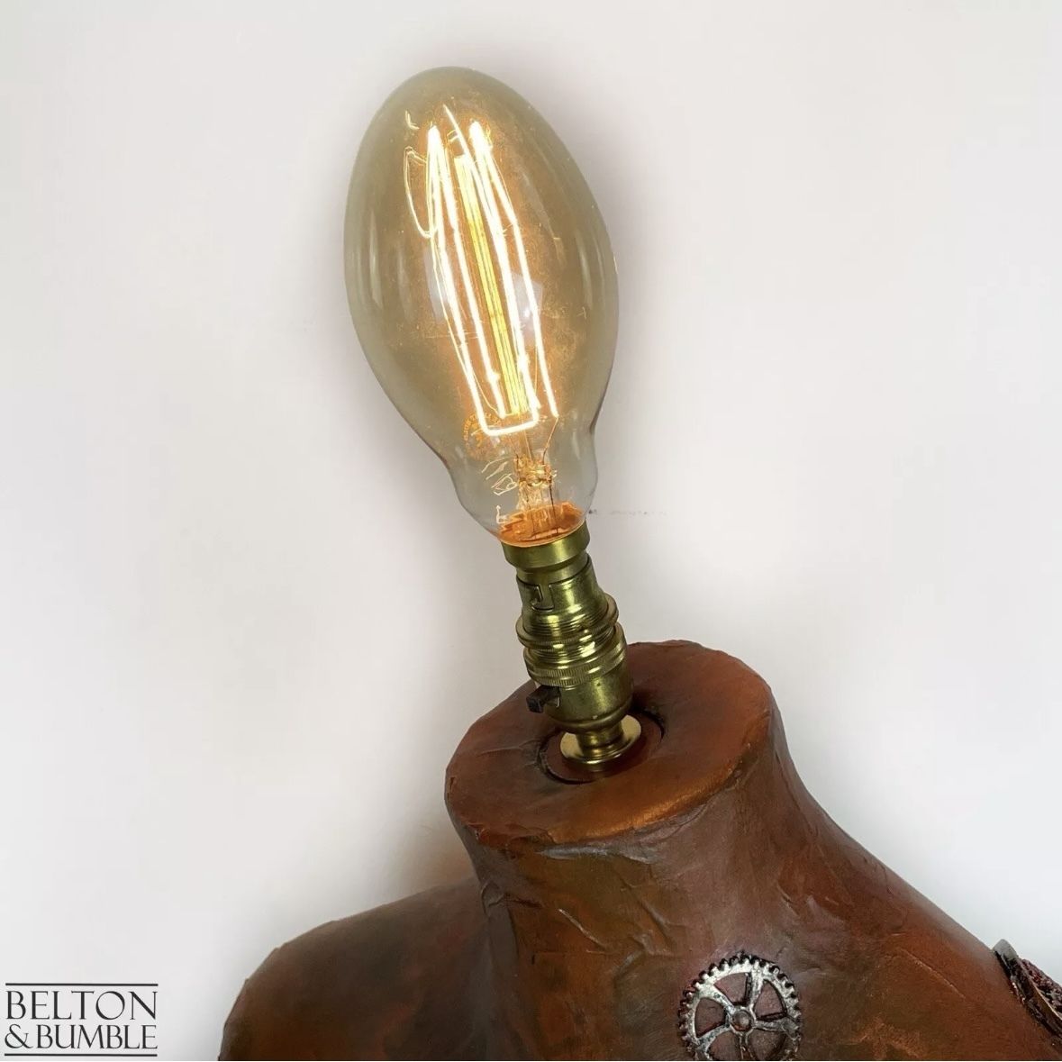 photo furniture Steampunk Mannequin Floor Lamp With Black Wooden Stand