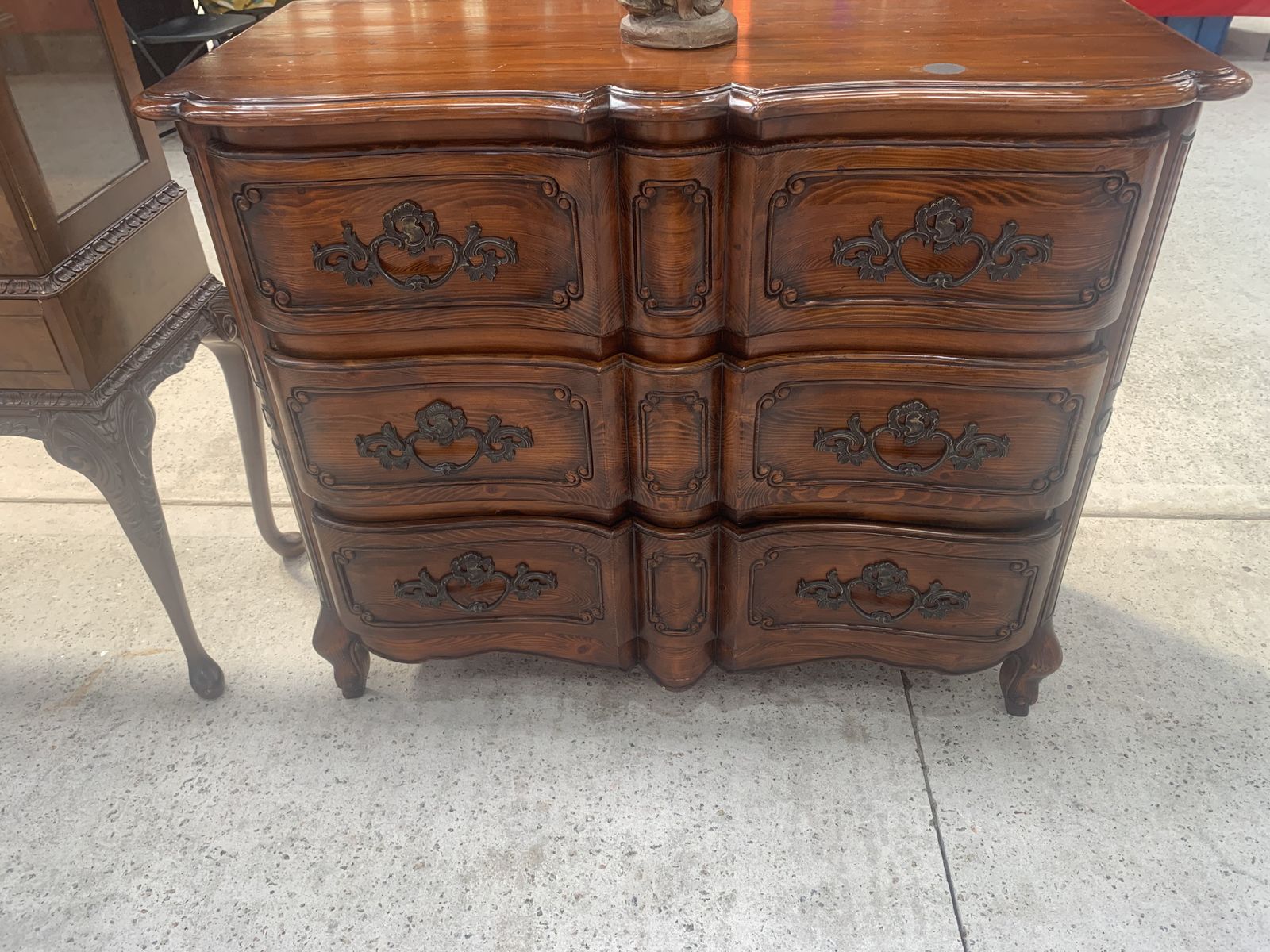 Stunning French Oak Chest Of 3 Drawers photo for sale