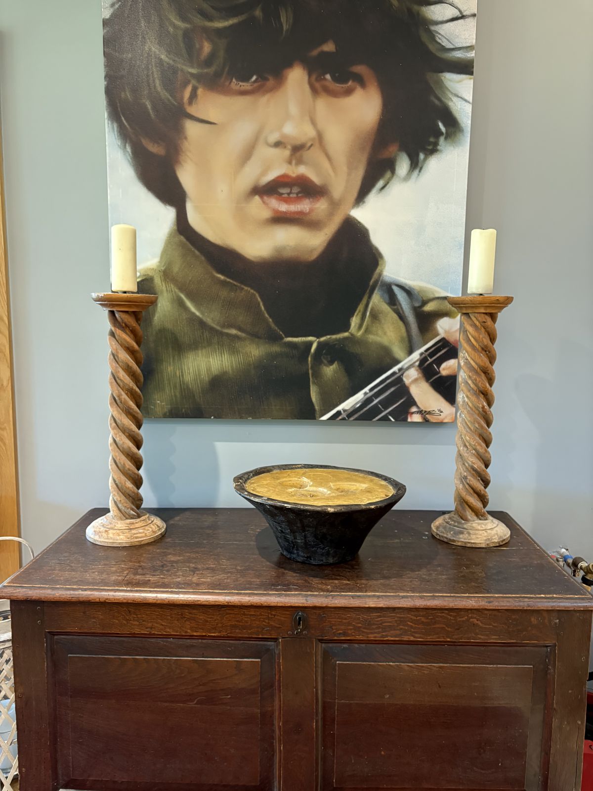 Large Canvas Of George Harrison By Temper (Aaron Bird) – Renowned Uk Graffiti Artist photo for sale