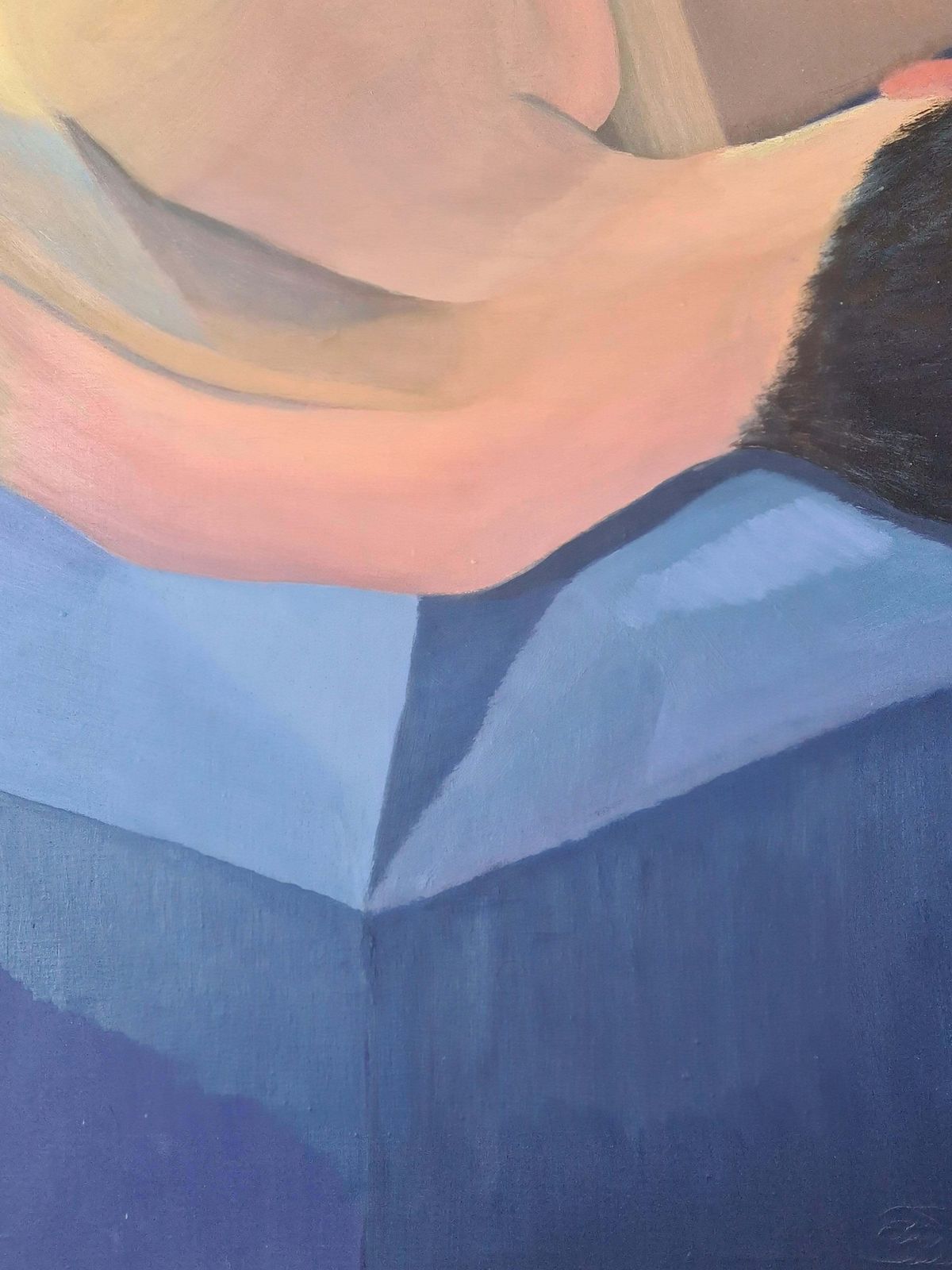 Colourful Large Cubist Nude, Nue Allongée By Isabelle Pardoe photo buy