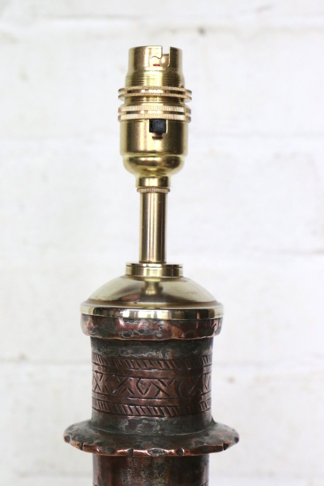 Lighting Table Lamp Antique Middle Eastern Copper Water Decanter Lamp Rustic Ethnic photo