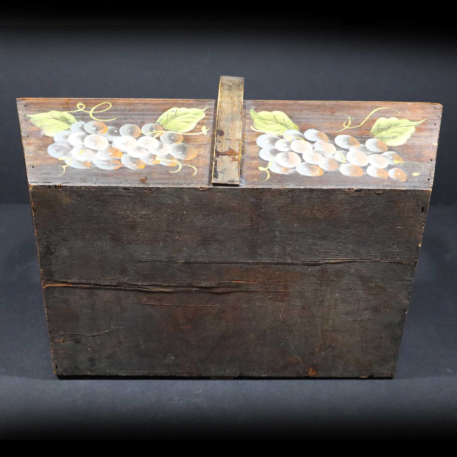 Home Decor Antique Farmhouse Harvesting Basket French Rustic Wood Gardening Trug photo