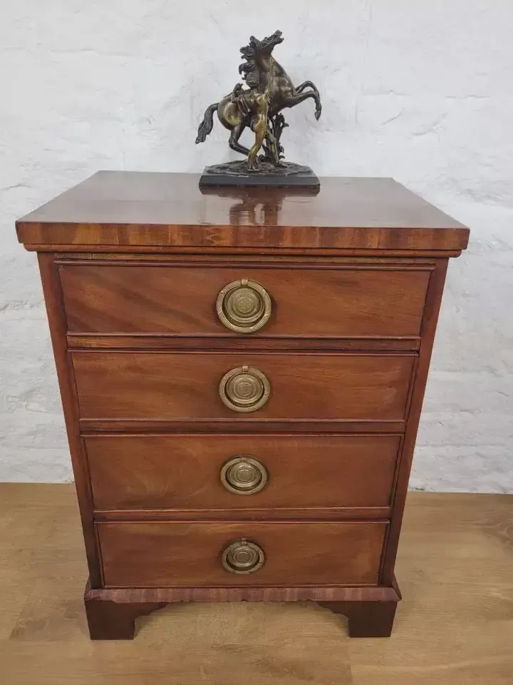 Regency Chest Of Drawers Brass Handles Mahogany Antique photo furniture