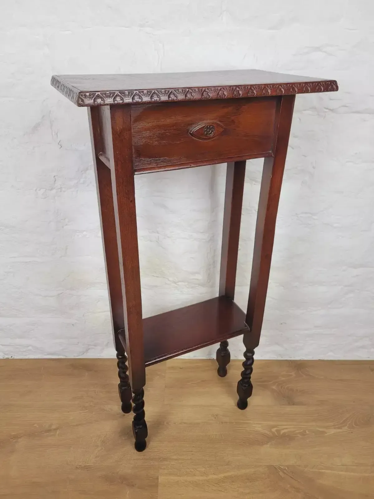 Vintage Jardinere 1940's Carved Barley Twist Mahogany photo Furniture