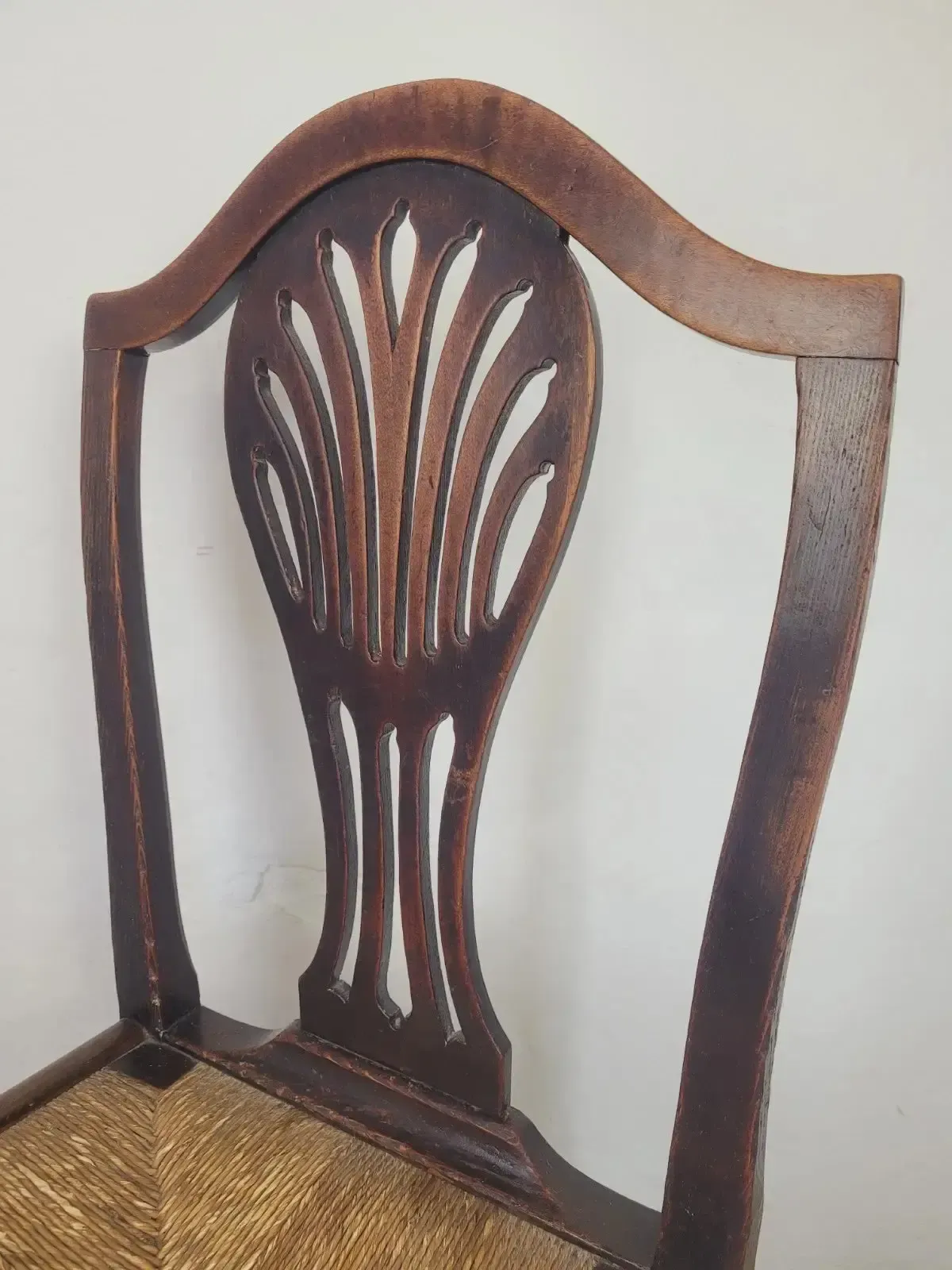 Country Side Chair Cane Pierced Back Antique 19th Century photo 130.0