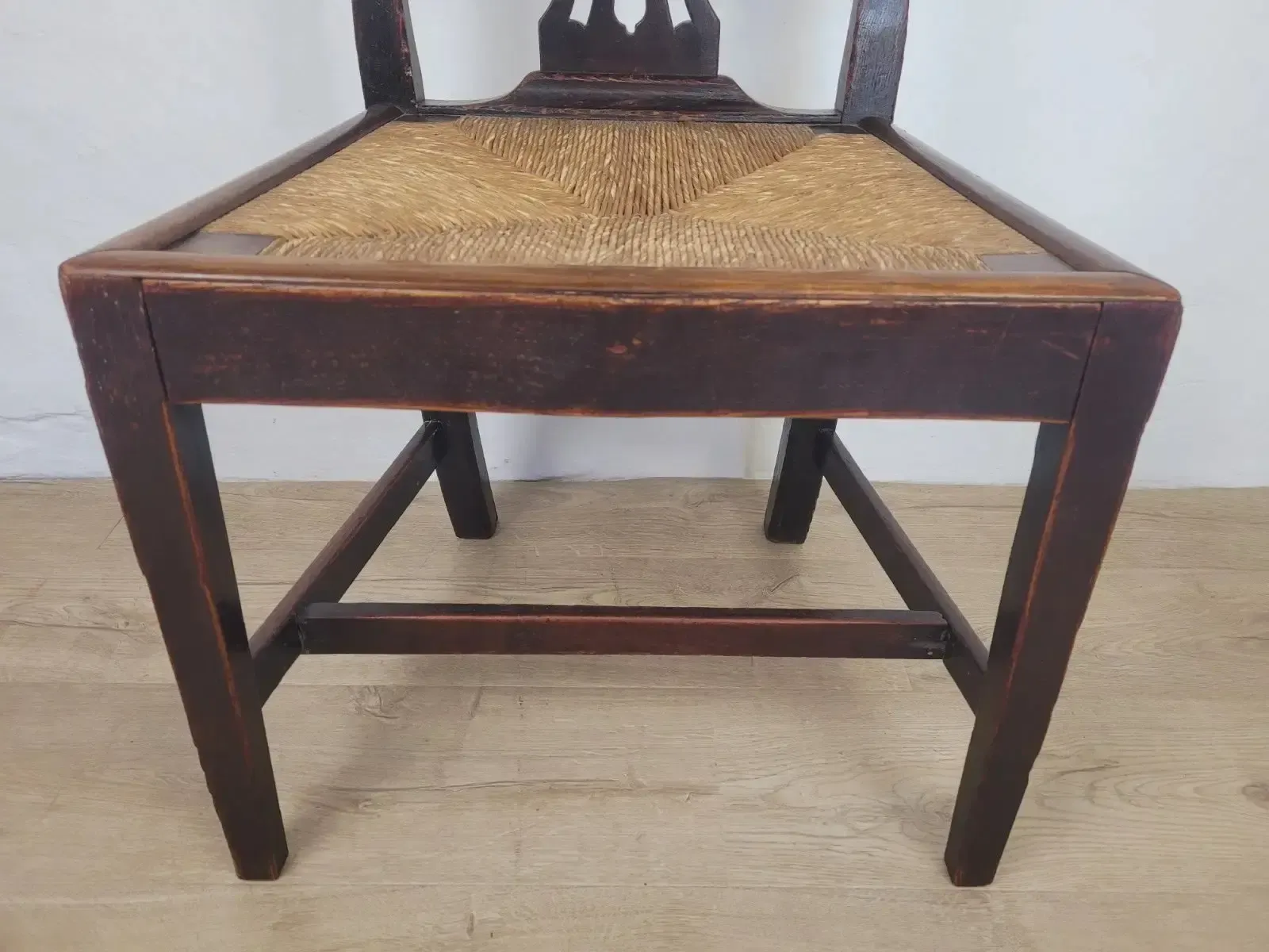 photo furniture Country Side Chair Cane Pierced Back Antique 19th Century