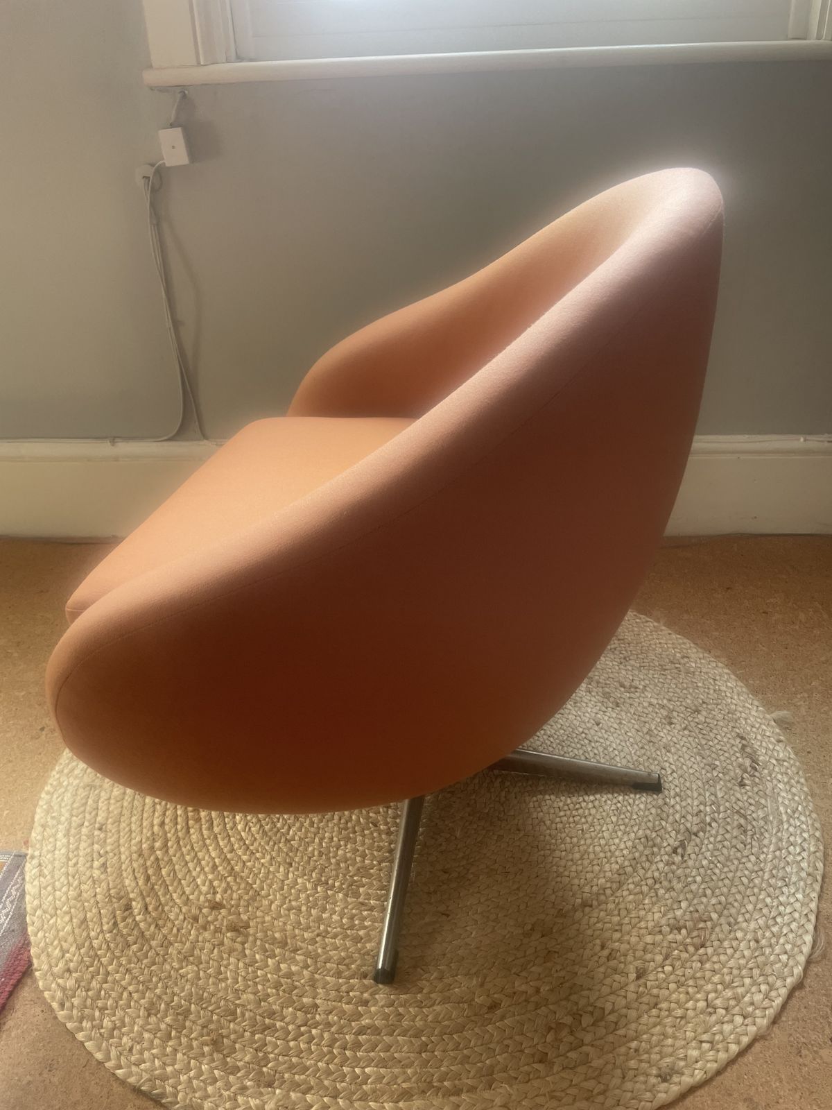 Egg Chair  Orange, Mid 20th Century photo Furniture