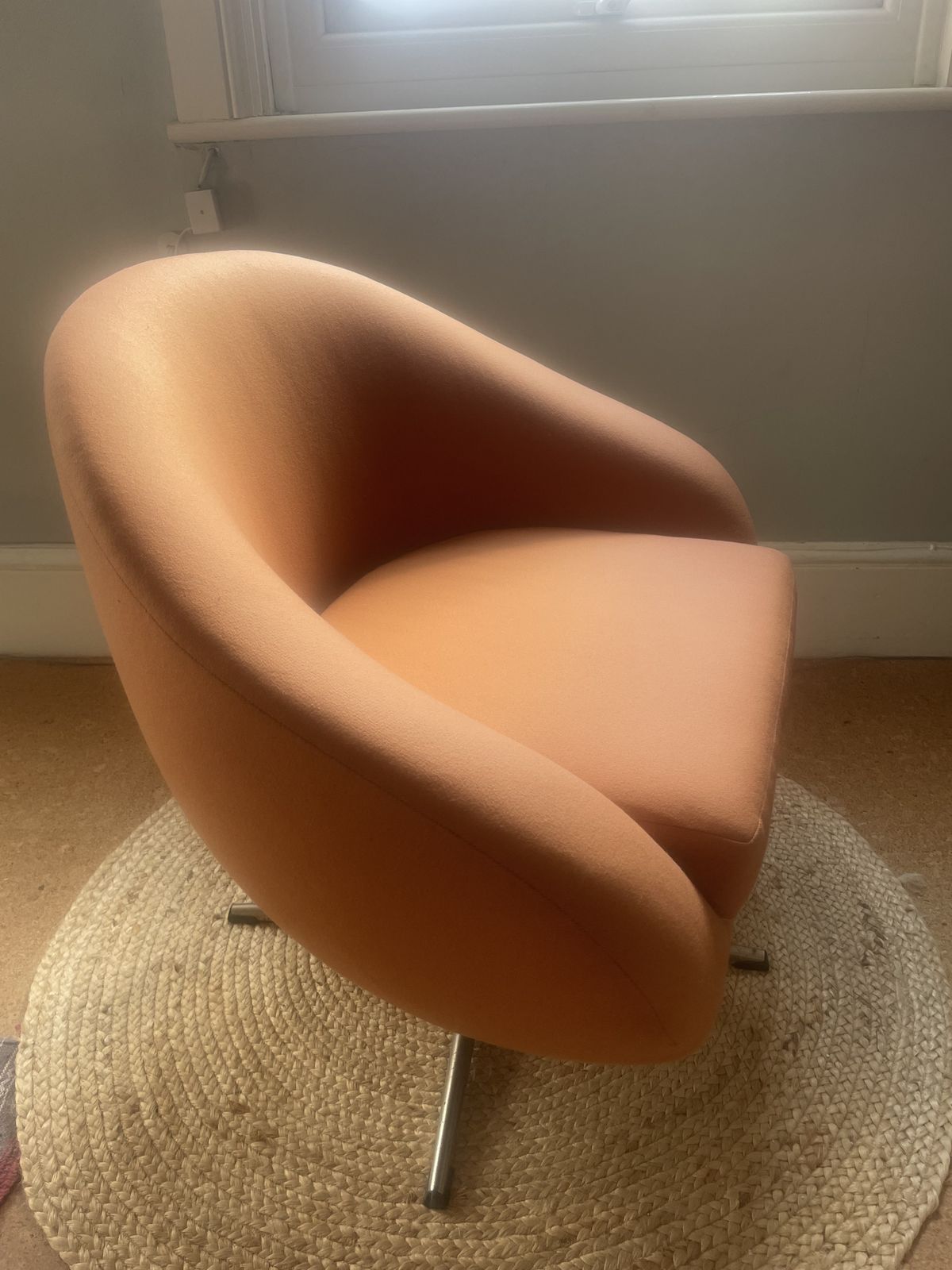 Egg Chair  Orange, Mid 20th Century photo 200.0