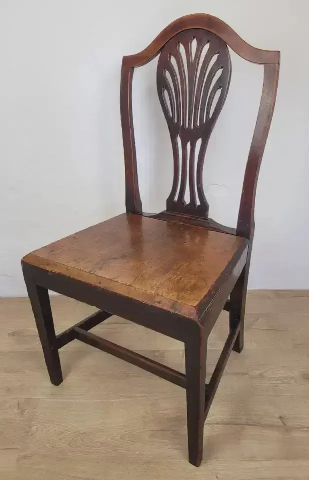 Country Side Chair Pierced Back Victorian 19th Century Antique photo Furniture