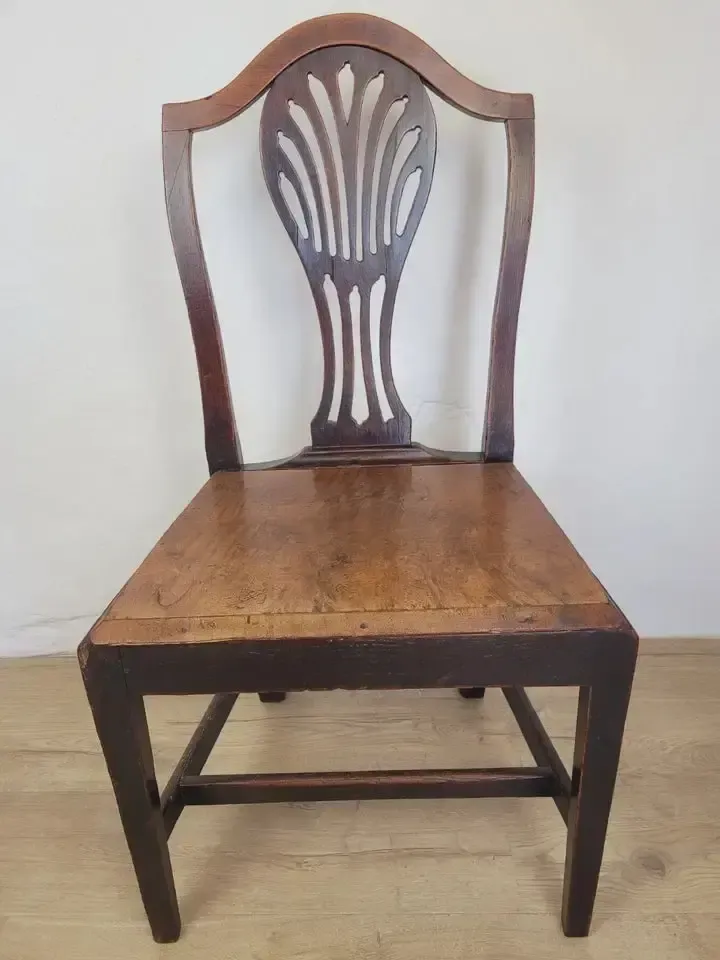 Furniture Country Side Chair Pierced Back Victorian 19th Century Antique photo