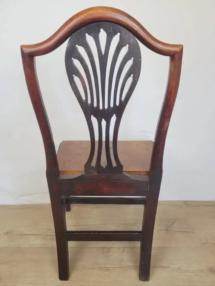 photo vinterior Country Side Chair Pierced Back Victorian 19th Century Antique