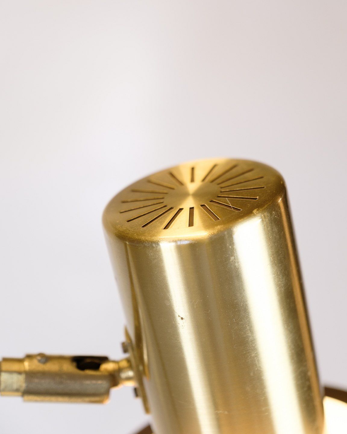 Floor Lamp   Model Studio   Brown Lacquered Metal & Brass   Jo Hammerborg   Fog & Morup   1970s photo 1235.0