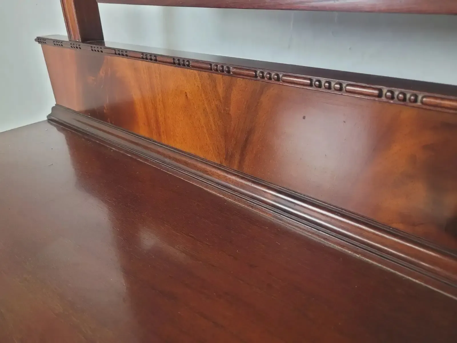 photo furniture Vintage Dresser Vanity Bow Front Ball And Claw Footed 1960s