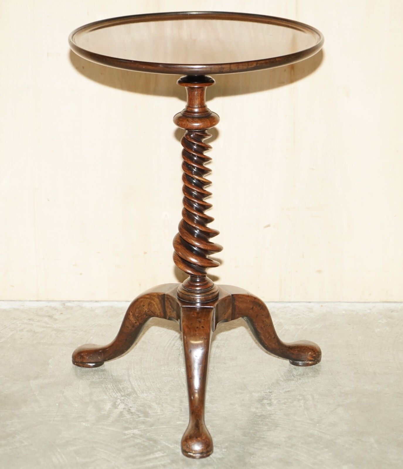 Exquisite Antique George III Circa 1800 Rosewood Side Table With Spiral Column photo furniture