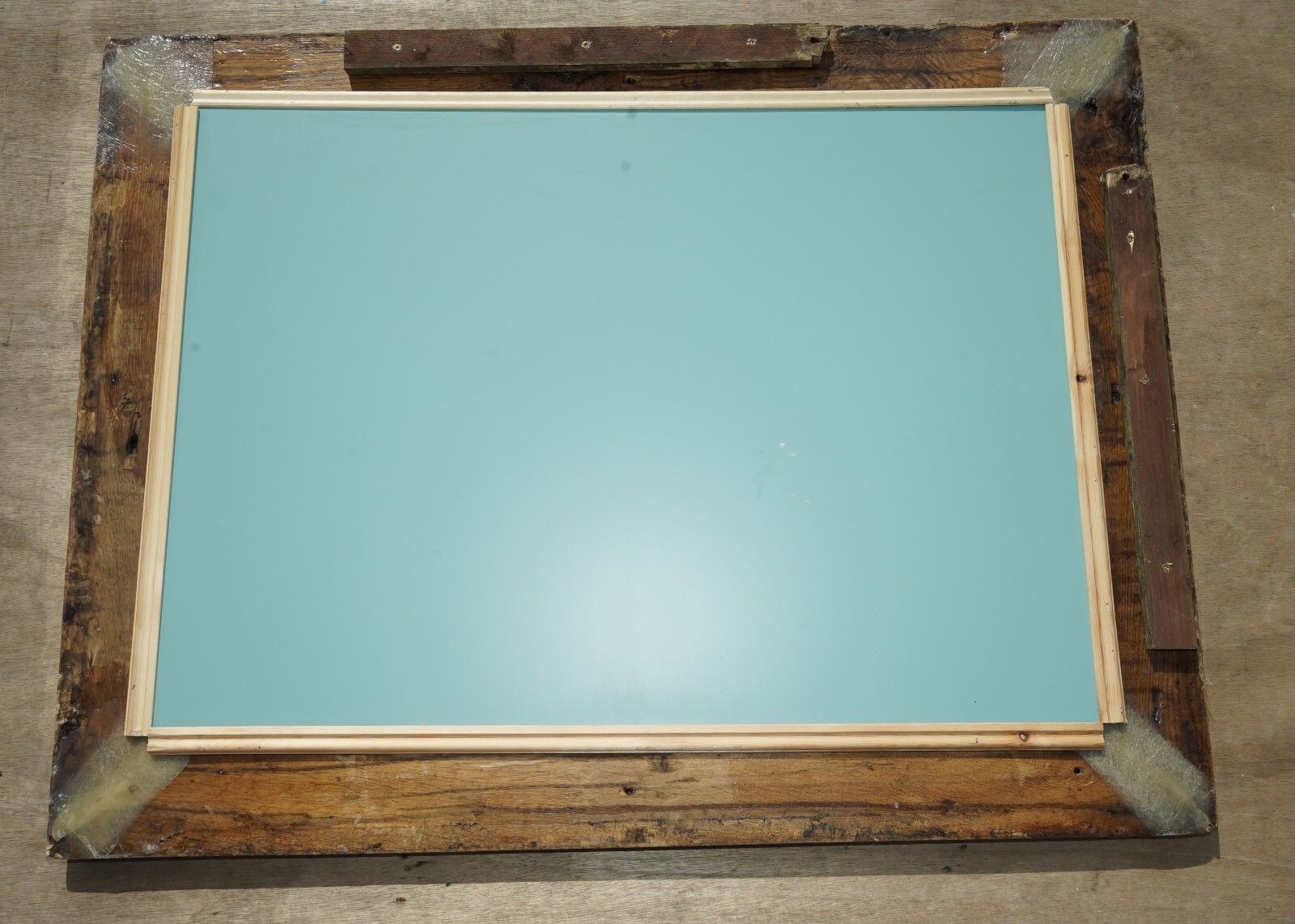 2950.0 Circa 1800 Hand Carved Limed Oak Wall Mirror With New Plate Glass Very Nice Look photo