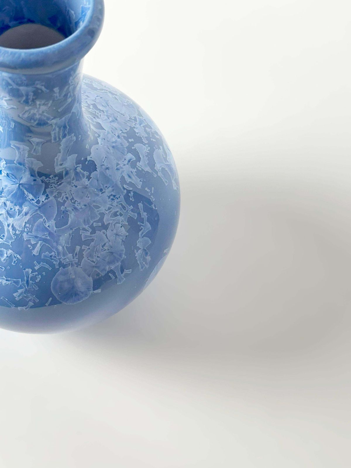 Cornflower Blue Chinese Yuhuchunping Vase With Crystalline Glaze, Circa 1970s photo furniture