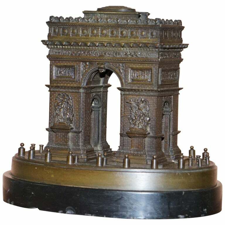 Rare 19th Century Leblanc Freres Grand Tour Bronze Statue Of The Arc De Triomph
